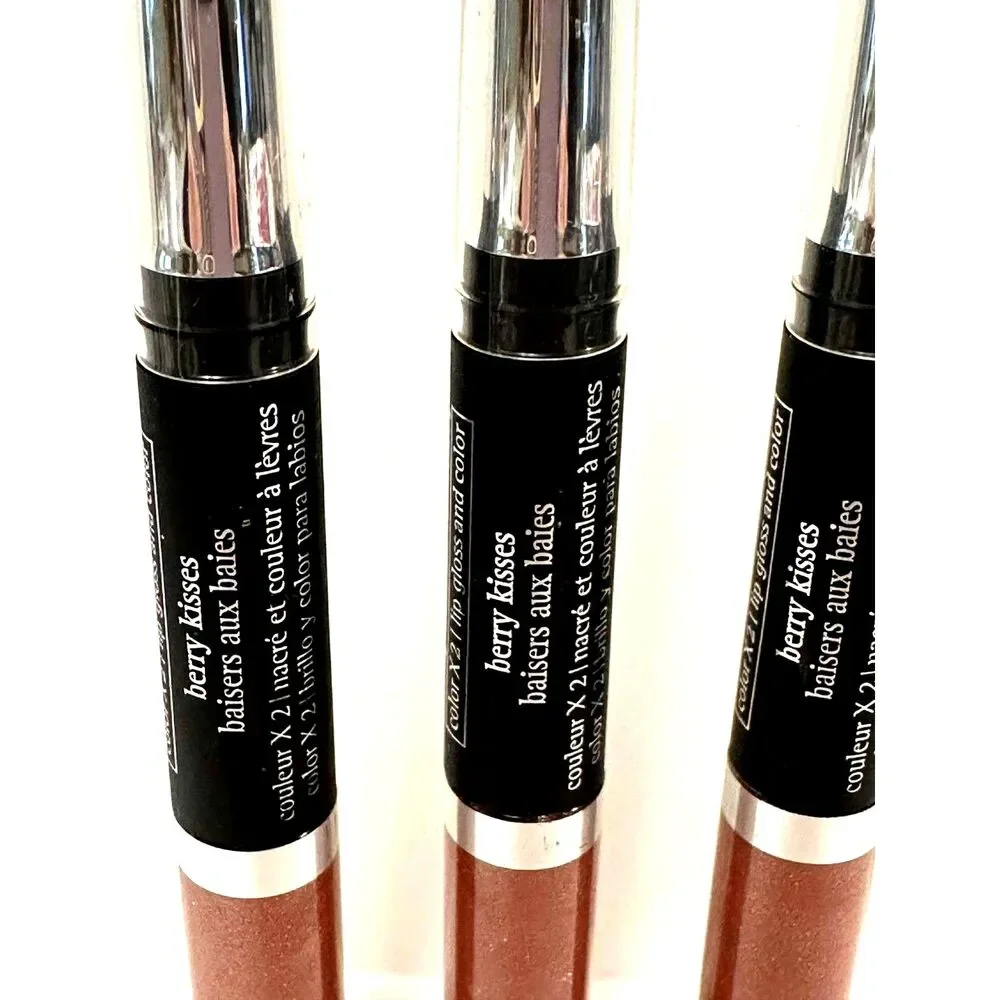 3x MARY KATE & ASHLEY Color x 2 Lipgloss & Color - Berry Kisses NEW